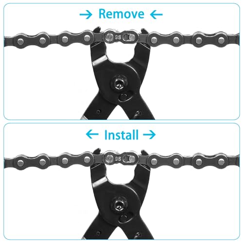 Bike Link Plier, Bicycle Chain Removal Tool Missing Link Opener Closer Plier Compatible with All Speed Bicycle Master Link Pliers