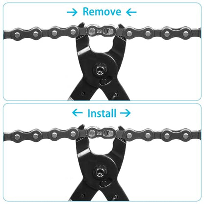 Bike Link Plier, Bicycle Chain Removal Tool Missing Link Opener Closer Plier Compatible with All Speed Bicycle Master Link Pliers