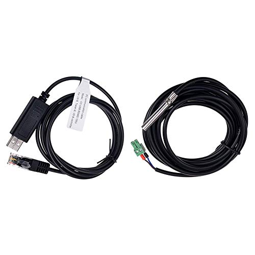 EPEVER Remote Temperature Sensor RTS and Monitoring Adapter RS485 to USB for EPEVER MPPT Solar Panel Charge Controller