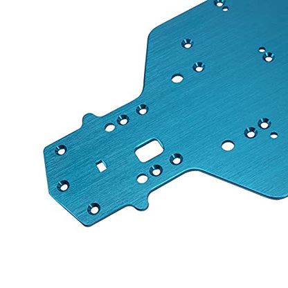 Aluminum Alloy Chassis Plate 03001 Upgrade Parts Compatible with Redcat Racing Lightning EP Drift Lightning STK HSP 94123 94103 1/10 RC Car (Blue) - color: Blue