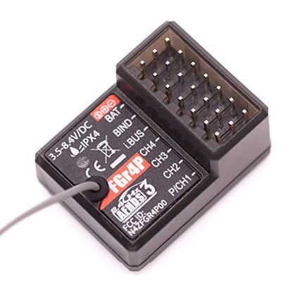 Flysky FS-FGR4P 2.4GHz 4CH AFHDS 3 RC Receiver PWM/PPM/I.Bus/S.Bus Output for FSG4P Transmitter RC Car Boat Spare Parts Accessories (FS-FGR4P Receiver) - style: FS-FGR4P Receiver