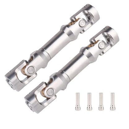 2pcs Hobbyfire 1/10 RC Crawler Drive Shafts Stainless Steel Universal Joint Driveshaft for Axial SCX10 II III Traxxas TRX4 Redcat Gen8 Gen7 Element Upgrades Parts(67-81mm) - style: 67-81mm