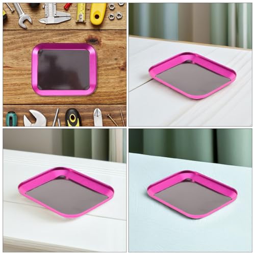Outanaya 2pcs Aluminum Alloy Magnet Tray Parts Holder for Model Building Repair Tools Efficient Storage