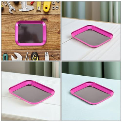 Outanaya 2pcs Aluminum Alloy Magnet Tray Parts Holder for Model Building Repair Tools Efficient Storage