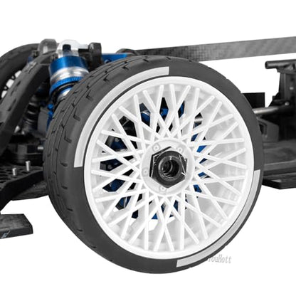 RC (4PCS) Wheels and Tires for 1/8 Typhon 6s BLX,1/7 Infraction 6S BLX/Limitless,RC Highway Truck Tires,Plastic Wheel with Foam Inserts,White - color: White- (Wheel Tires)