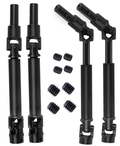 #45 Steel Drive Shaft CVD Upgrades Part for 1/8 Mojave 4X4 4S BLX RC Car,Stainless Front Rear Driveshaft Axles Hops up,4PCS Black