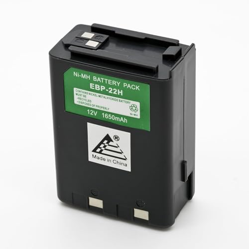 ExpertPower® 12V 1650mAh NiMH Replacement Battery for Alinco EBP-22 / EBP-22N / EBP-28 / EBP-28N, Compatible with DJ-180 DJ-280 DJ-480 DJ-580 DJ-582 Two-Way Radios – Black - size: EBP-22