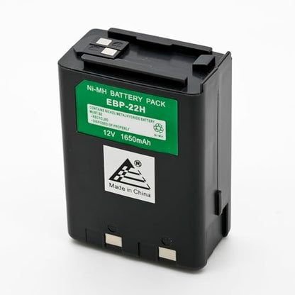 ExpertPower® 12V 1650mAh NiMH Replacement Battery for Alinco EBP-22 / EBP-22N / EBP-28 / EBP-28N, Compatible with DJ-180 DJ-280 DJ-480 DJ-580 DJ-582 Two-Way Radios – Black - size: EBP-22