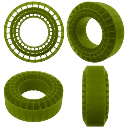 4Pcs Vgoohobby Silicone Rubber Insert Foam 1.9 Tire Inserts Foam Fit for 1.9 Crawler Tires Compatible with SCX10 TRX4 1/10 RC Crawler Car (Green) - color: Green