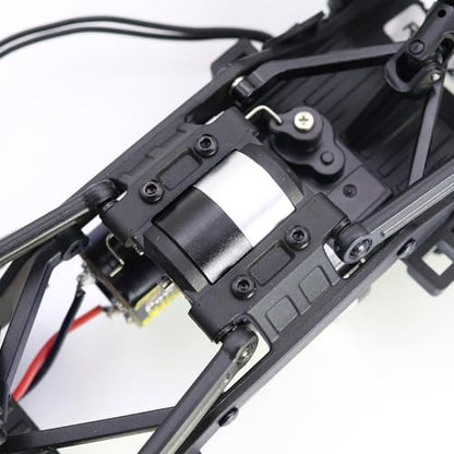 Metal Transmission Gearbox with Bracket for FMS FCX24 1/24 Power Wagon FCX18 Land Cruiser LC80 K5 Blazer RC Crawler Upgrade Part (Titanium) - color: Titanium