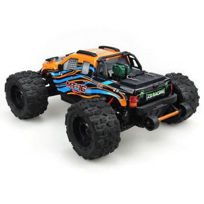 1/16 MT-16 RC Racing Truck, 4WD 80KM/h Brushless High-Speed Off-Road Racing Car with Aluminum Chassis, All Terrain Crawler - color: Orange