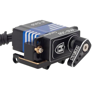 MEUS RACING SCX24 Micro Servo with Brass Servo Mount + Servo Arm for Axial SCX24 C10 JLU Bronco 1/24 RC Crawler Car Upgrade Parts