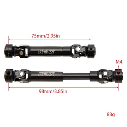 MEUS RACNIG 2pcs SCX10 Driveshafts for 1/10 RC Crawler Axial SCX10/Tamiya CCO1/Redcat Gen8 etc.. (75mm) - color: 75mm