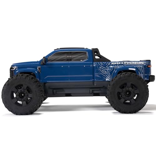 ARRMA RC Truck 1/10 Big Rock 4X4 223S BLX BRUSHLESS Street Truck RTR (Batteries and Charger Not Included) with DSC, (Blue), ARA4312V4T3 - color: Blue