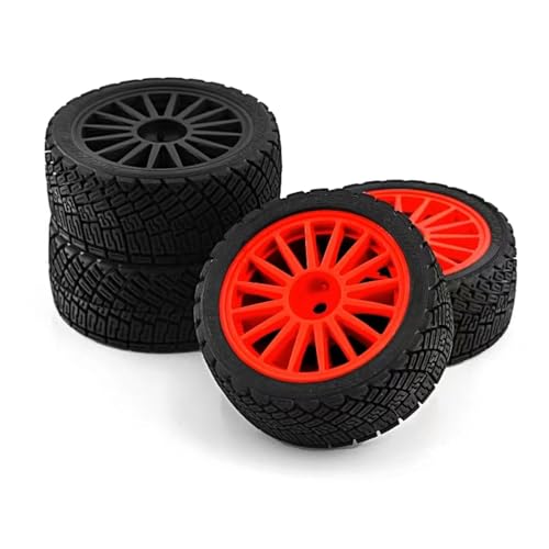 1/10 RC Drift Tires and Hard Plastic Wheels Rim 12mm Hex OD 67mm On Road Tyres for 1:10 Scale Rally Racing Car Tamiya TT01 TT02 XV01 TA06 A959 PTG2 144001 HPI KYOSHO HSP PTG2 Traxxas 4PCS