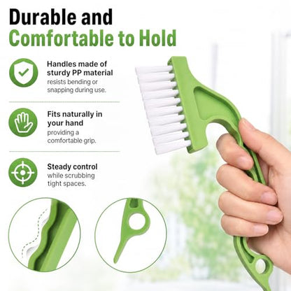 11PCS Detailing Window Track Cleaner,Multi-functional Window Sill Cleaner Tool for for Windows/Door Tracks,Universal Professional Windows Track Cleaning Tools for Home,Car,Truck