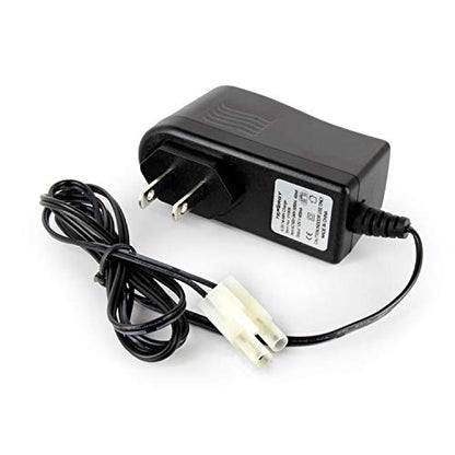Tenergy RC Battery Charger for 9.6V (8S) NiMH/NiCd Battery Packs, 400mA AC Plug Charger w/Standard Tamiya Connector for RC Hobbies, Not Compatible with Spike the Dinosaur