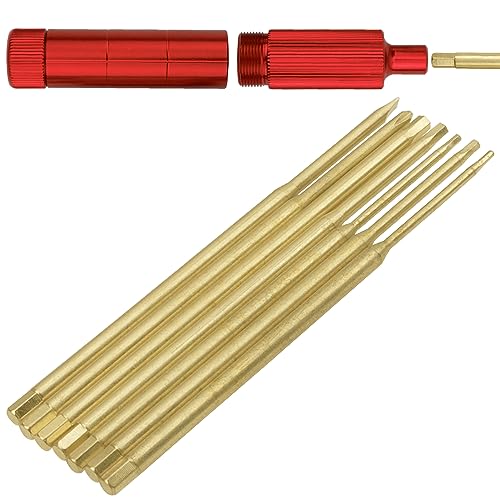 7 in 1 Mini Portable Screwdriver Hex Driver 1.3 1.5 2.0 2.5 3.0mm 0#+ 1#- Hex Key RC Screw Driver Repair Tool for 1/16 1/12 1/14 1/10 RC Cars (Red) - color: Red