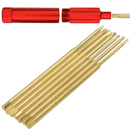 7 in 1 Mini Portable Screwdriver Hex Driver 1.3 1.5 2.0 2.5 3.0mm 0#+ 1#- Hex Key RC Screw Driver Repair Tool for 1/16 1/12 1/14 1/10 RC Cars (Red) - color: Red