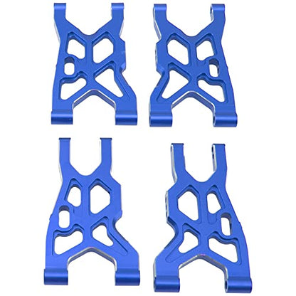 Metal Front & Rear Suspension Arms Set Upgrades Parts Compatible with Arrma 1/8 Infraction 4X4 MEGA/Vendetta 4X4 3S BLX RC Car (Blue) - color: Blue