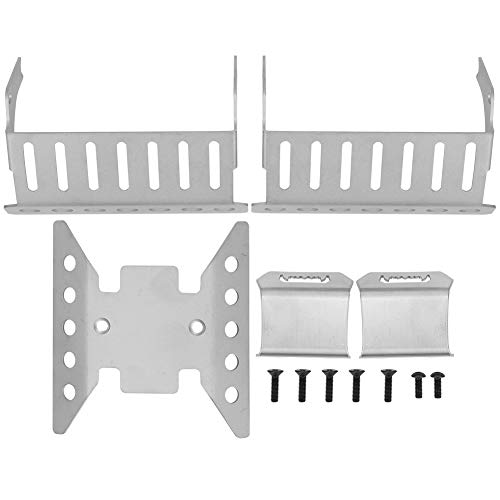 Scx10 Skid Plate Axial Scx10 Iii Base Camp Brass Diff Cover 5pcs Set Stainless Steel Axle Protective Plates Bottom Chassis Armor for Axial Scx10 Iii Axi03007 Rc Crawler