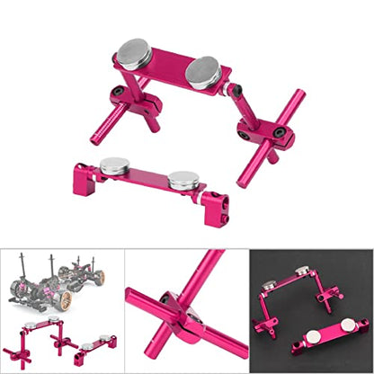RC Car Body Post, Aluminum Magnetic Invisible Body Shell Mount Column Kit for HSP 1/10 SakuraS XI CS Tamiya416/417 T3/T4/94123 RC Racing Car (Pink) - color: Pink