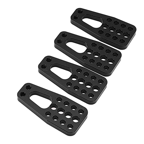 AYNEFY Alloy Chassis Lift Plate Set, Lightweight Aluminum, Strong Support for Axial SCX10 1/10 RC Cars, Perfect for Climbing Enthusiasts (Black)