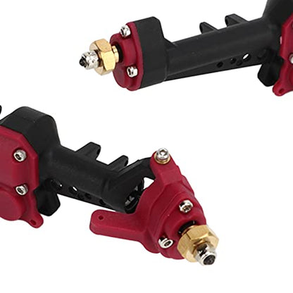 RC Car Front Rear Portal Axle Kit High Performance Plastic Housing Upgraded Heightened Axle Assembly Set for 1/24 Axial SCX24 Crawler Truck (Black Red) - color: Black Red
