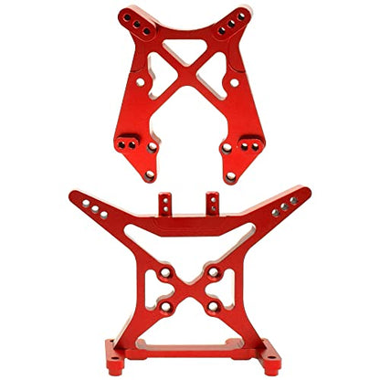 ShareGoo Aluminum Alloy Front & Rear Lower Suspension A-Arms Set Shock Tower Compatible with Horizon ECX 1/10 2WD Ruckus Axe Brutus Circuit AMP MT/DB Crush RC Car Buggy Tuck (Red)