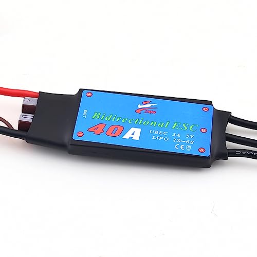 ZMR 40A Bidirectional Brushless 2-6S UBEC 3A 5V ESC for Remote Control Car Pneumatic Underwater Propeller