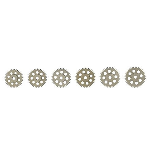 KingVal Replacement 6PCS 48DP 3.175mm 36T 37T 38T 39T 40T 41T Aluminium Pinion Motor Gear Combo Compatible with 1/10 RC Car Brushed Brushless Motor - size: 36-41T