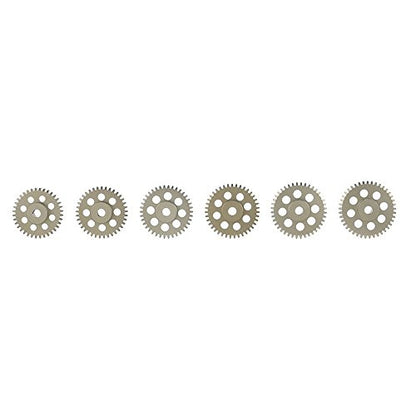 KingVal Replacement 6PCS 48DP 3.175mm 36T 37T 38T 39T 40T 41T Aluminium Pinion Motor Gear Combo Compatible with 1/10 RC Car Brushed Brushless Motor - size: 36-41T