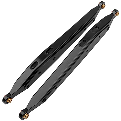 Metal Rear Trailing Arm Swing Arm Linkage Link Rod Pull Rod Compatible with Axial RBX10 Ryft 1/10 RC Crawler Upgrade Parts (Black) - color: Black