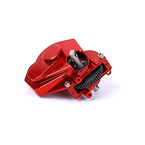 Aluminum Alloy Transmission Case Gearbox Complete for 1/24 Axial SCX24 RC Crawler Upgrades (Red) - color: Red