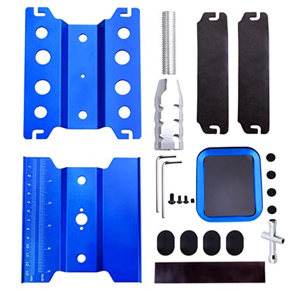 RC Car Work Stand Aluminum Repair Workstation 360 Degree Rotation Lift Lower w/Screw Tray Tools for 1/10 1/12 1/16 Scale Traxxas TRX4 Axial Arrma Redcat Losi RC Crawler Monster Truck Buggy (Navy Blue) - color: Navy Blue