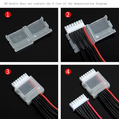 Balanced Plug Protector AB Clip, 10 Pieces of 2S-6S JST-XH Balanced Head Protection Balanced Plug Protector clamp Lock, Suitable for 2S- 6s Balance Lead