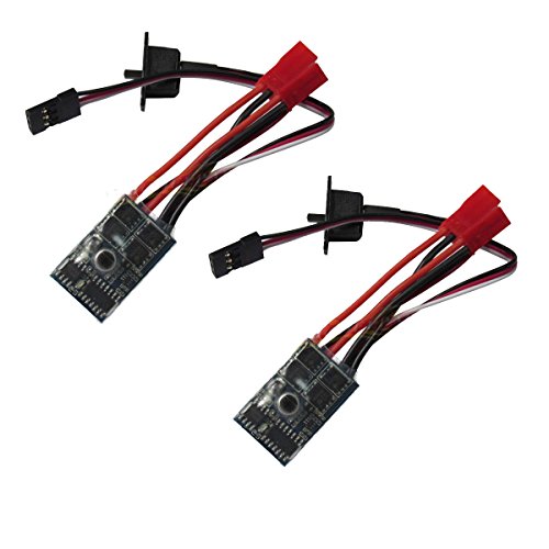 RC ESC 10A Brushed Motor Speed Controller for RC Car Boat Tank with Brake This ESC can Work with 130/180/260/280/380 Brushed Motor(2pcs) - size: 2 Pcs
