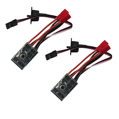 RC ESC 10A Brushed Motor Speed Controller for RC Car Boat Tank with Brake This ESC can Work with 130/180/260/280/380 Brushed Motor(2pcs) - size: 2 Pcs