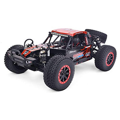 1/10 Scale 4WD RC Car DBX-104 Desert Buggy, Brushed Motor High Speed Off-Road Remote Control Truck, 2.4GHz All Terrain Hobby Vehicle for Adults-RED