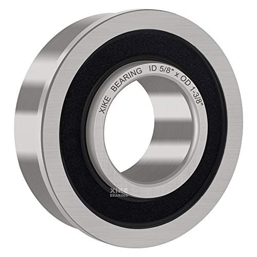 XiKe 5/8" Bearing, Lawn Mower Wheel Bearings ID 5/8" x OD 1-3/8" | Fits for Wheelbarrows & Carts Wheel Bearing and Marathon# 60602 Flanged Precision Ball Bearing - size: ID 5/8" x OD 1-3/8"