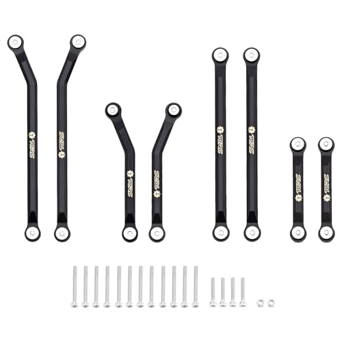 Brass High Clearance Chassis Links Set for Axial SCX24 Lexus GX 470 1/24 RC Crawler Car Upgrades,Black Coating - style: Brass