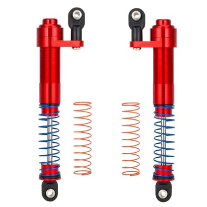 1/10 RC Aluminum Alloy Shocks Absorber – Adjustable 80-100mm Oil Damper for Crawler Car Axial SCX10 II 90046 Capra / TRX4 / Tamiya LCG / VS4-10 / D90 / Cheater Rigs (red) - color: red