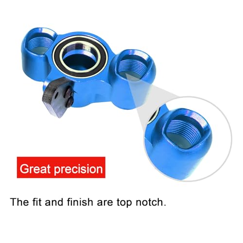 Aluminum Front Steering Knuckles Blocks for ARRMA 6S 1/8 Mojave | TYHPON Infraction FIRETEAM Felony BLX 6S 1/7 4WD, RC Caster Blocks C-Hubs w/Bearings, Hub Carriers Parts AR330187 - color: Blue, size: Front Steering Knuckles(Thin)