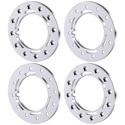 Aluminum 1.55inch Beadlock Ring 1Set/4PCS for AXIAL UTB18 D90 TF2 CC01 AX90069 MST JIMNY 1/10 RC Crawler Truck Car Wheels (Silver) - color: Silver
