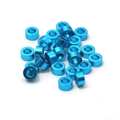 M3 3mm Aluminum Washer Set for Tamiya RC Car TT02 TT01 XV01 XV02 | 53539;Aluminum Spacer Set ; Upgraded Parts ;25-Pack;Blue