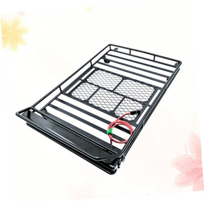 Car Roof Luggage Holder Rack Light Crawler Storage Shelf Simulation Climbing Vehicle Accessory for Outdoor Adventures - size: 24.80X14.10X2.30CM