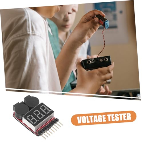 HOMSFOU 2pcs Lipo Battery Voltage Tester Low Voltage Alarm and Compact Design for Rc Hobbyist Monitoring and Safety