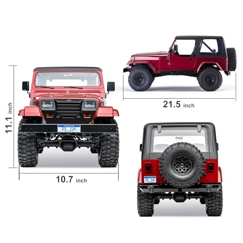 FCXㅤ Rochobby Mashigan S 1/10 RC Crawler, RC Rock Crawler Removable Details 15km/h, Remote Control Cars with Full Car Ball Bearing for Adults Need to Complete, RS