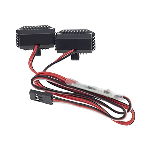 DKKY RC Car Lights LED Spotlights 1/10 Scale RC Crawler Accessories for Axial SCX10 90046 Traxxas TRX4 TRX6 Wraith RR10 MST Redcat Gen8 (2 Dual Lights w/Controller) - style: 2 Dual Lights w/Controller