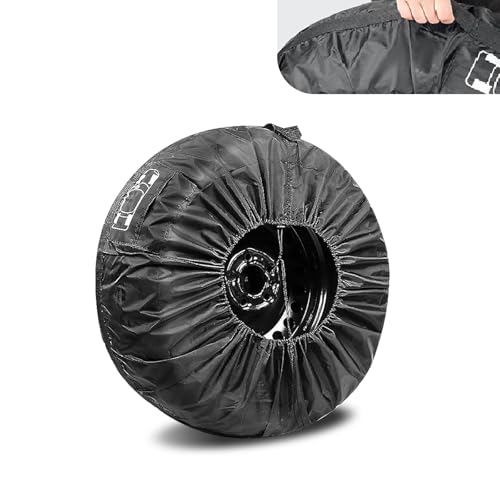 19 "-23" Car Spare Tire Cover, Scratch-resistant & Anti-aging Spare Tire Protection Cover, Waterproof Dust-Proof 190T Polyester Wheel Storage Protection Bag, for SUVs, RVs, Trailers, Trucks